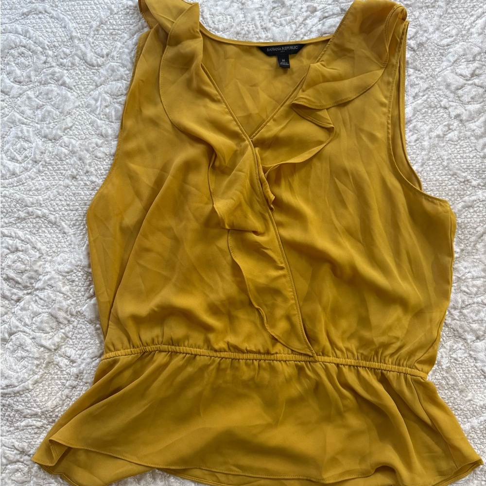 Banana Republic Mustard Blouse